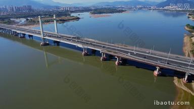航拍福州洪塘大桥